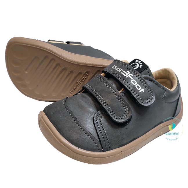 Bar3foot Sneakers Piel Gris Oscuro