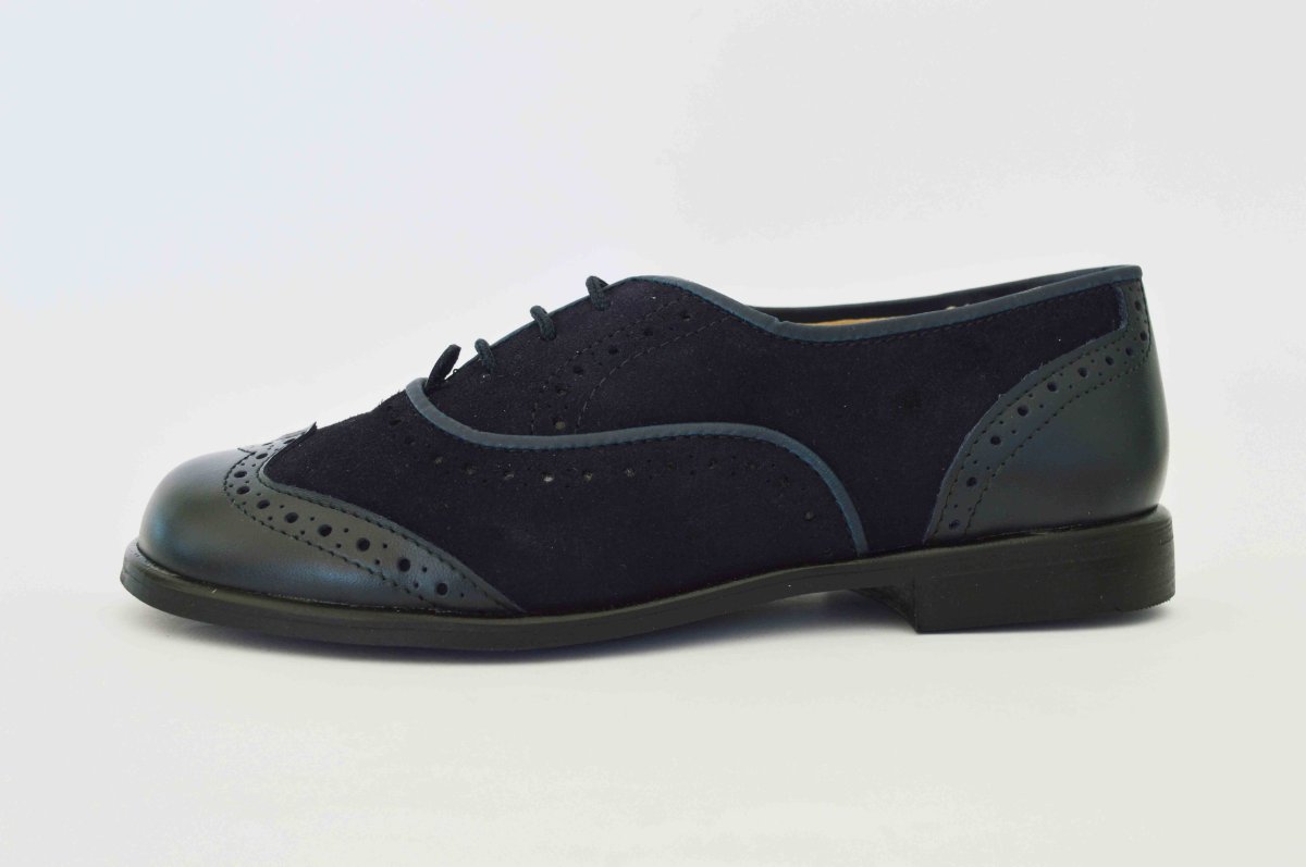 Zapato blucher comunión niño napa y serraje - Imagen 4