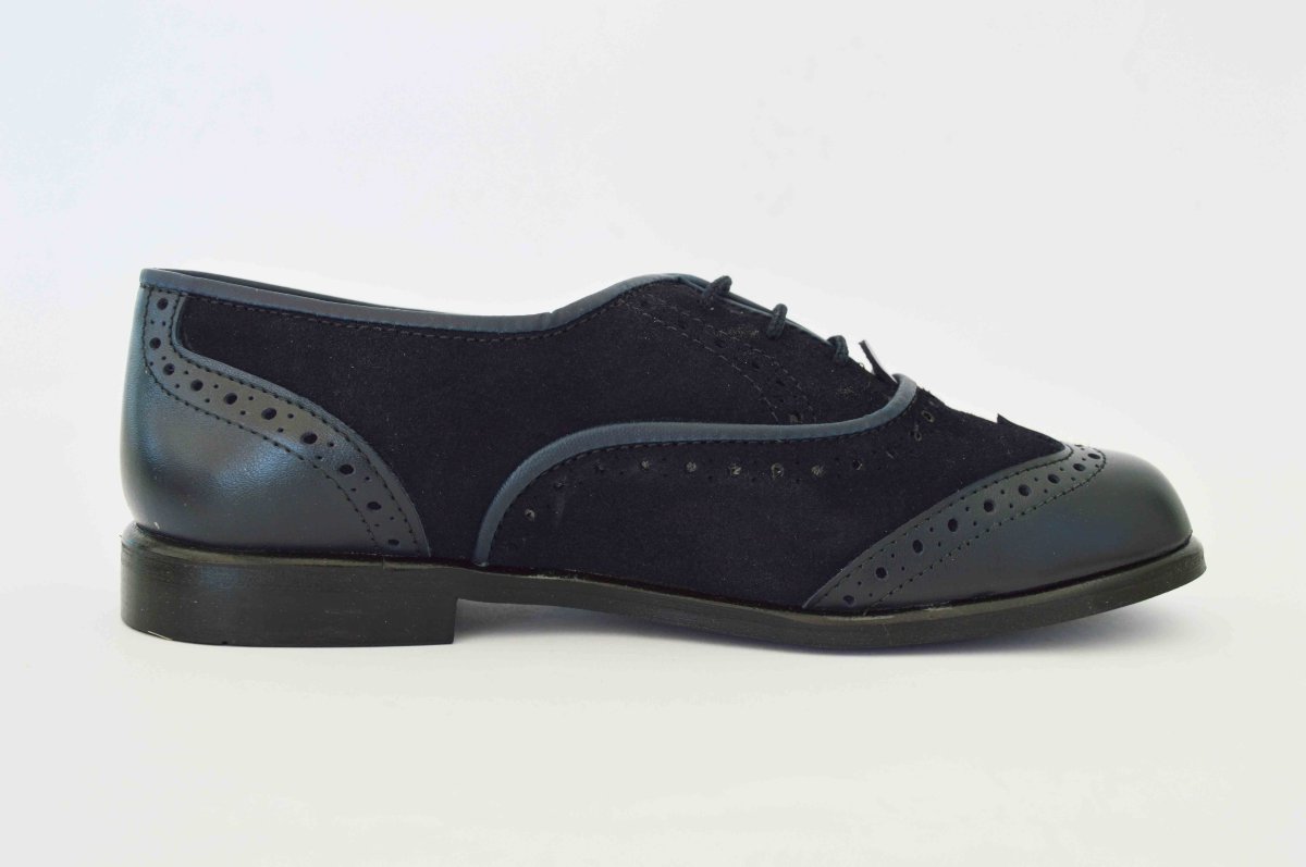 Zapato blucher comunión niño napa y serraje - Imagen 5