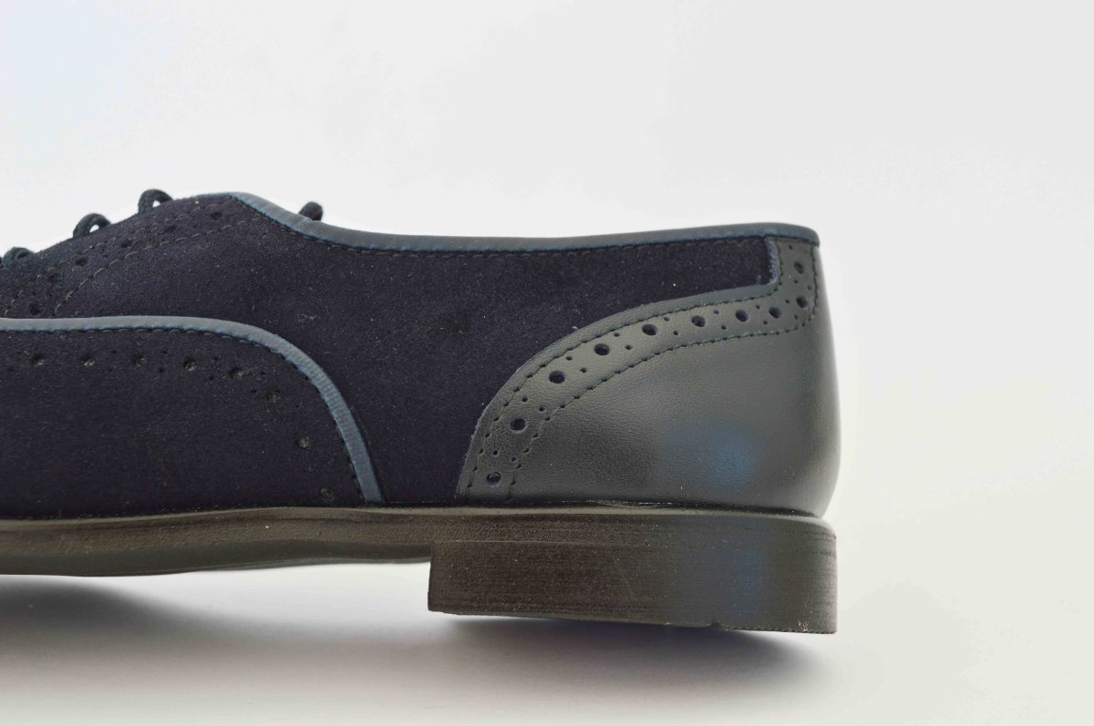 Zapato blucher comunión niño napa y serraje - Imagen 8