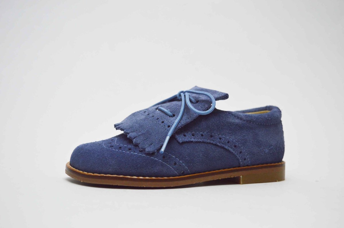 Zapato blucher serraje con copete y picado niño - Imagen 4