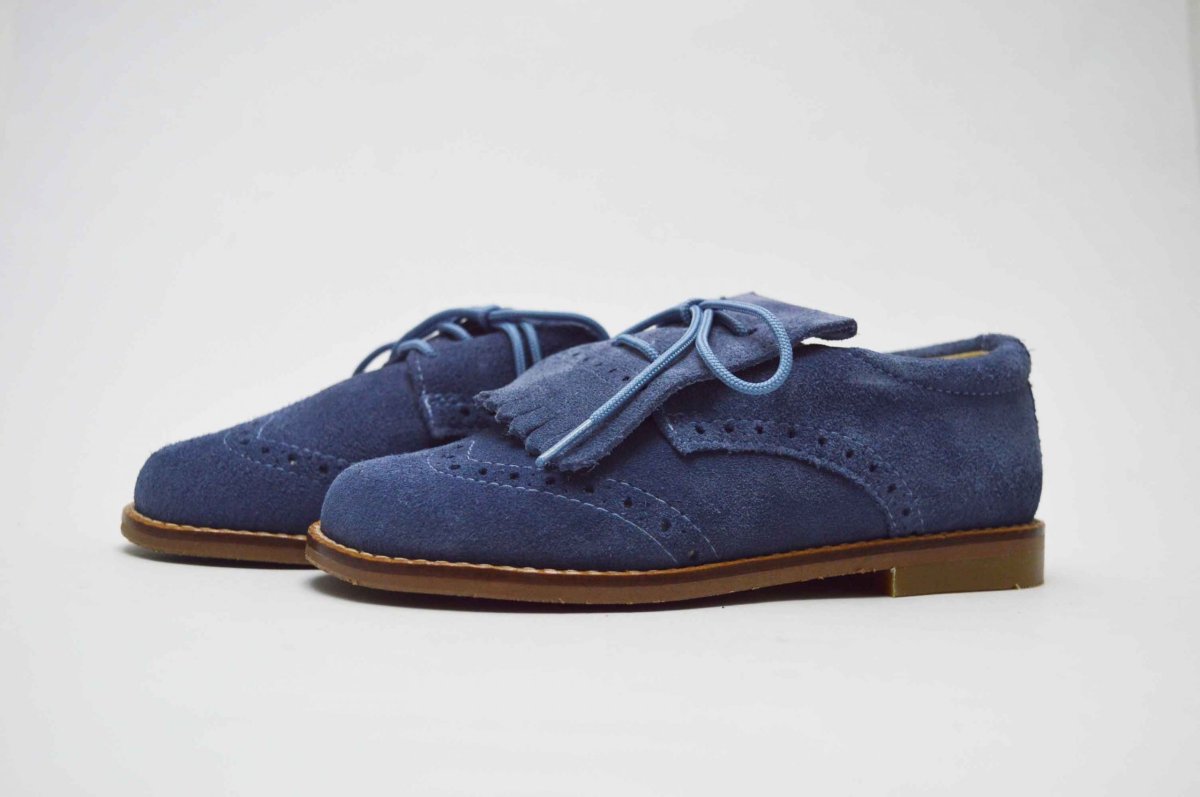 Zapato blucher serraje con copete y picado niño - Imagen 3
