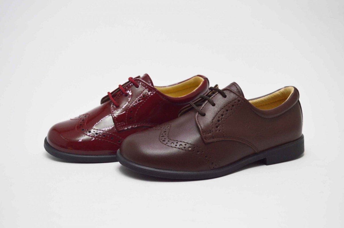Zapato blucher picado ceremonia niño - Imagen 2