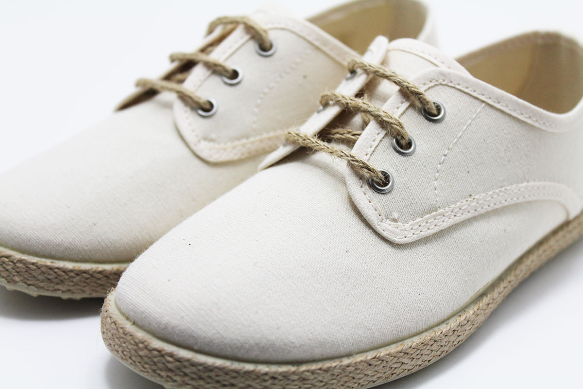 Alpargata cordones beige esparto niño - Imagen 6
