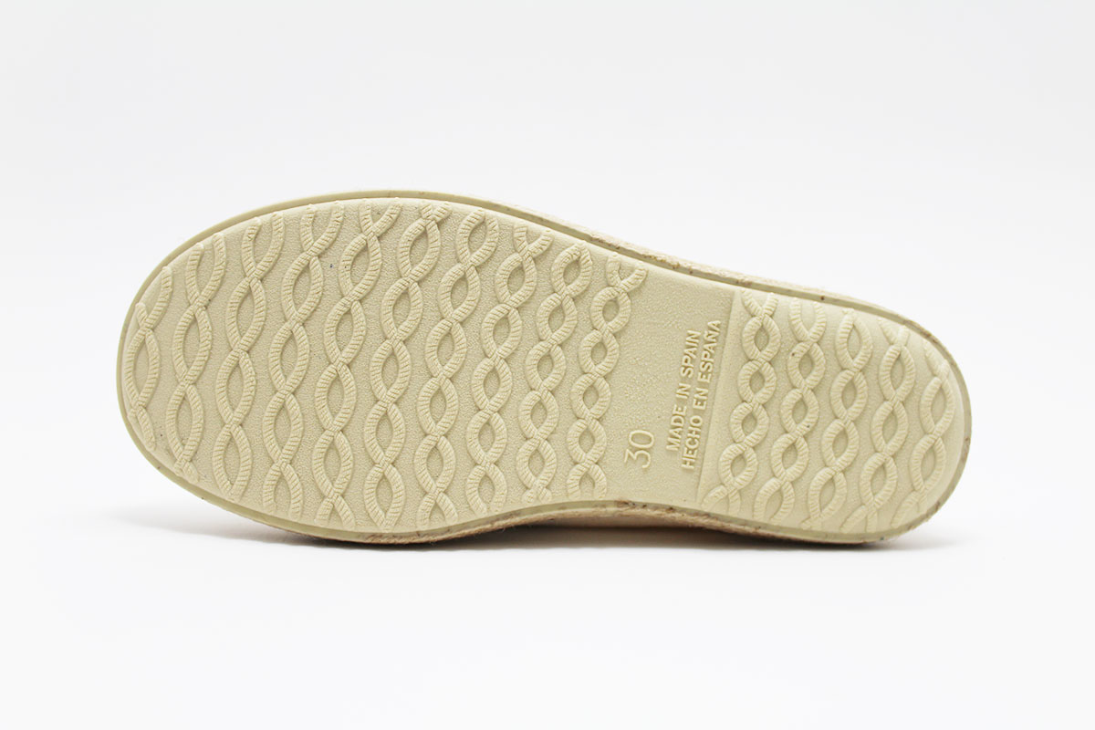 Alpargata cordones beige esparto niño - Imagen 9