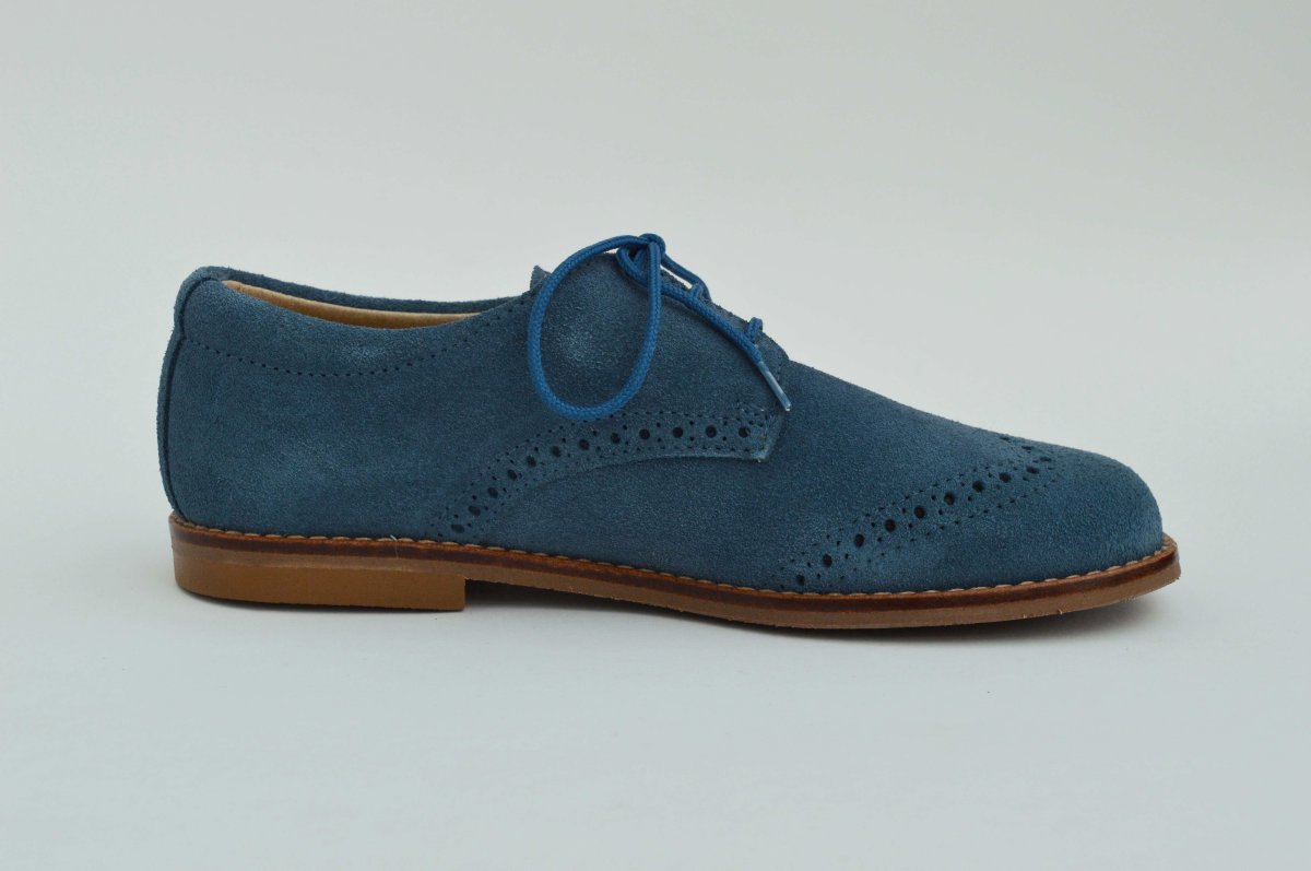 Zapato serraje blucher con picado niño - Imagen 7