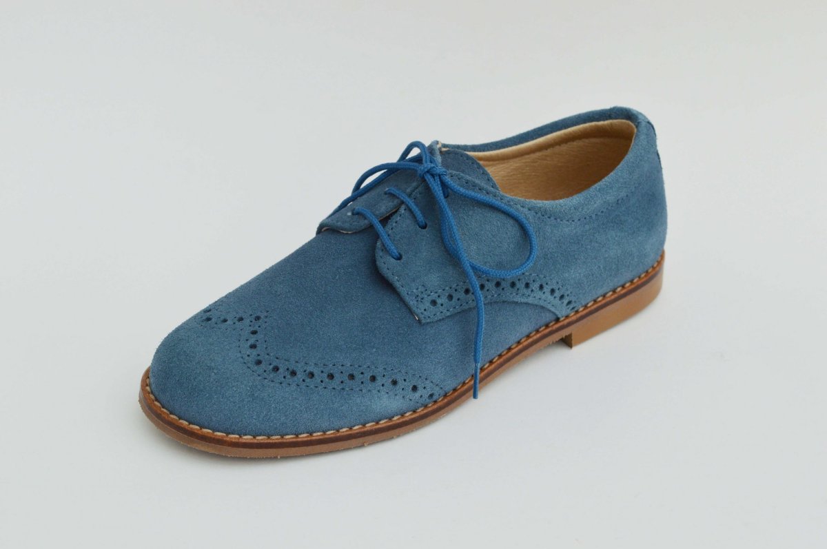Zapato serraje blucher con picado niño - Imagen 3