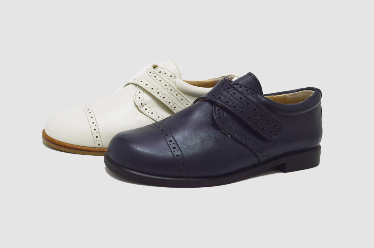 Zapato blucher niño comunión picados