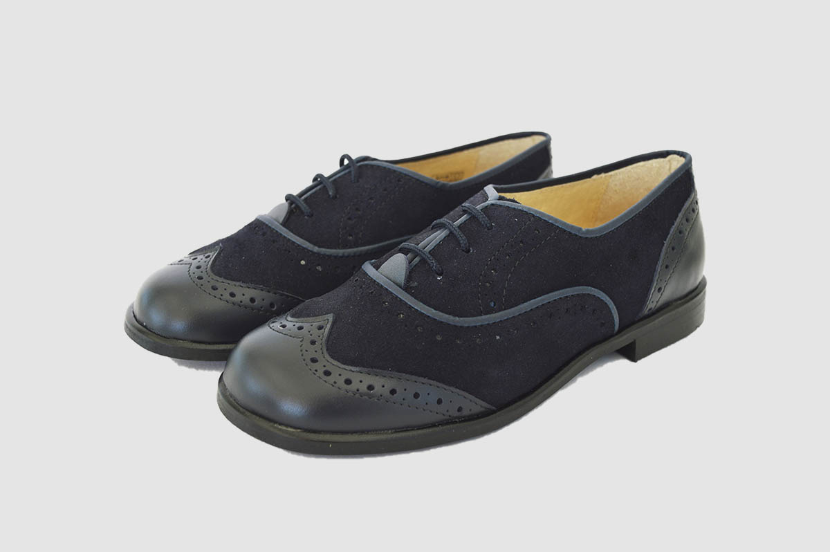 Zapato blucher comunión niño napa y serraje