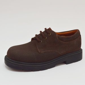Blucher cordones serraje marrón niños