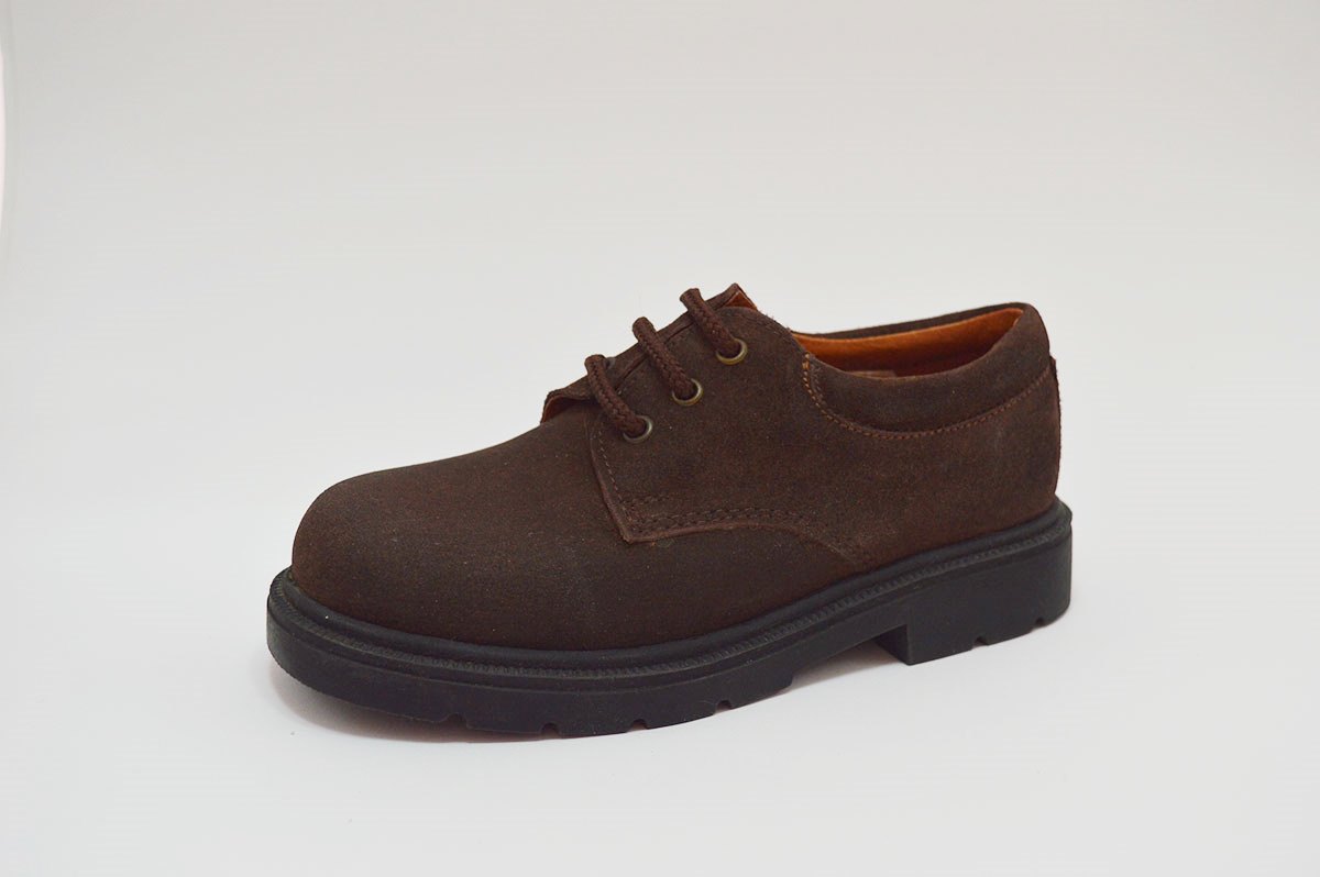 Blucher cordones serraje marrón niños - Imagen 5