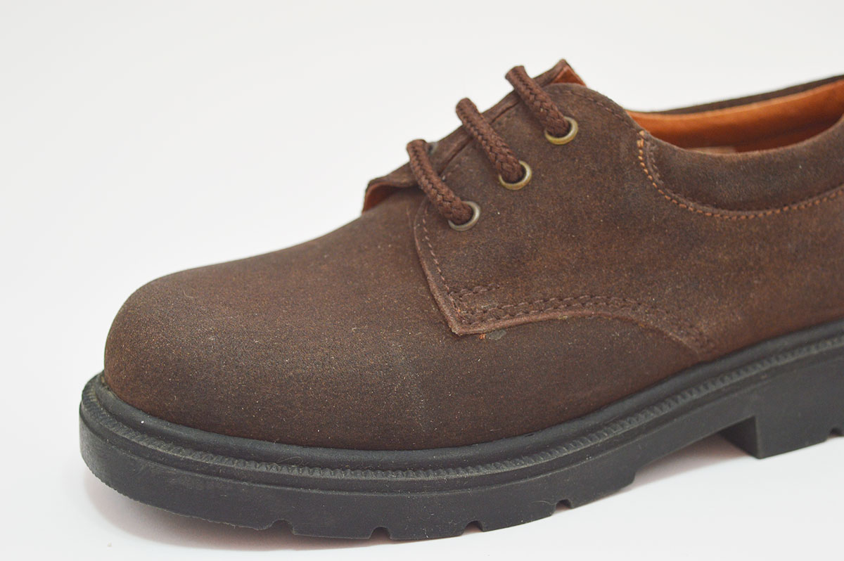Blucher cordones serraje marrón niños - Imagen 6