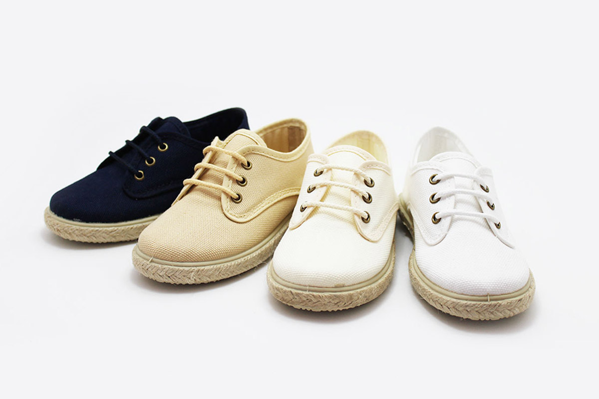 Blucher lona suela alpargata niño