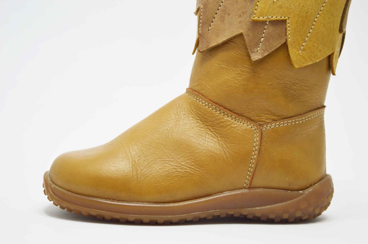 Bota alta camel hojas niña - Imagen 7