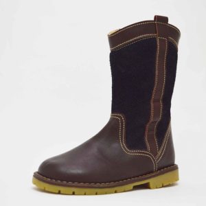 Bota campera combinada con serraje