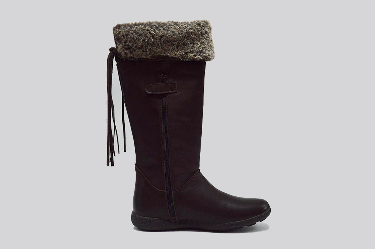 Bota alta con pelo en piel - Imagen 3
