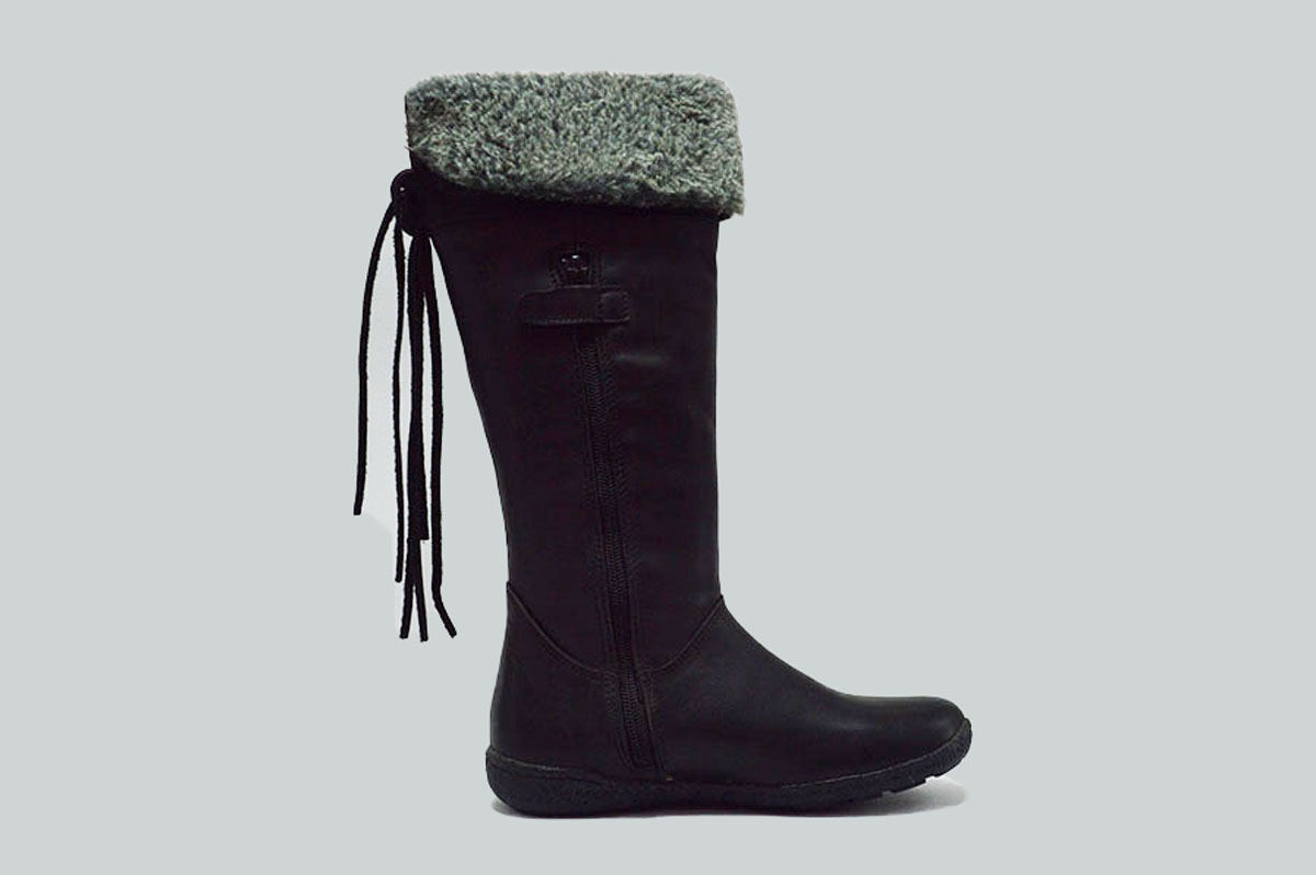 Bota alta con pelo en piel - Imagen 6