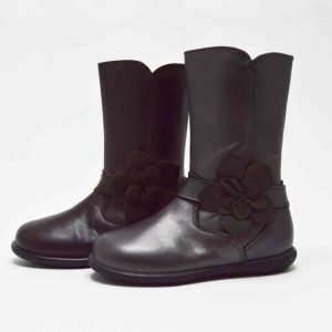 Bota alta flor niña