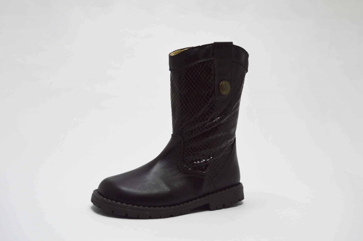 Bota alta campera piel serpiente niña - Imagen 3