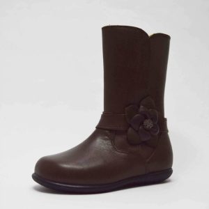 Bota alta flor niña