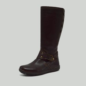Bota alta en piel para niña