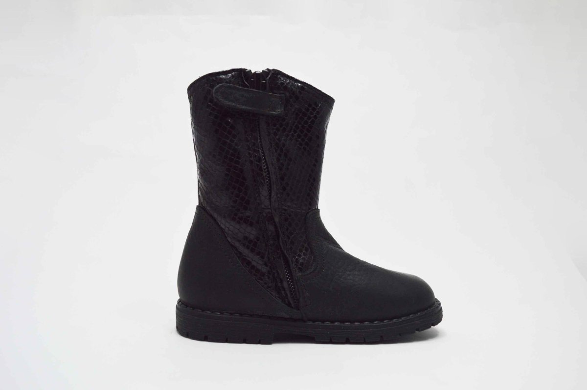 Bota alta campera piel serpiente niña - Imagen 8