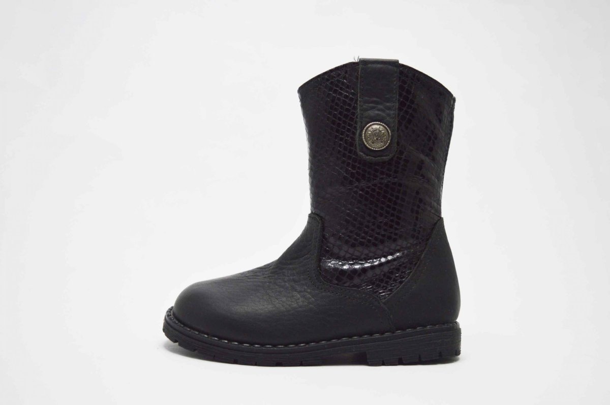 Bota alta campera piel serpiente niña - Imagen 7