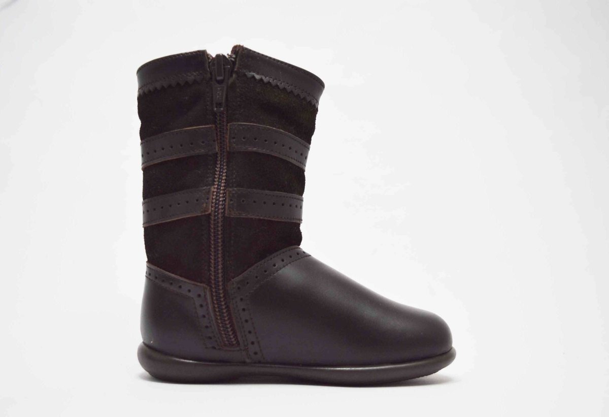 Bota alta serraje napa lazos niña - Imagen 4