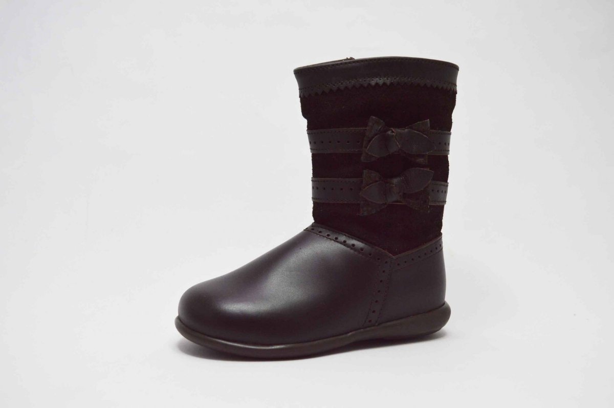 Bota alta serraje napa lazos niña - Imagen 7