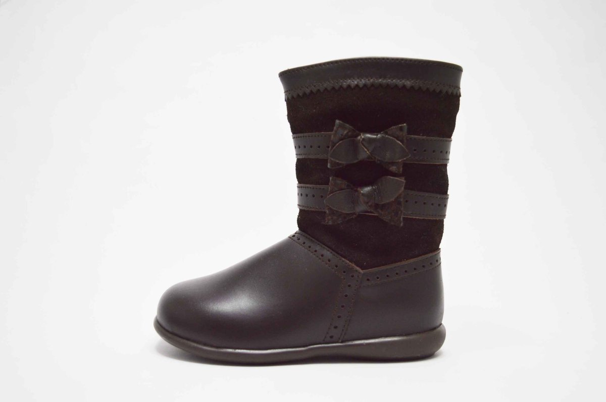 Bota alta serraje napa lazos niña - Imagen 8
