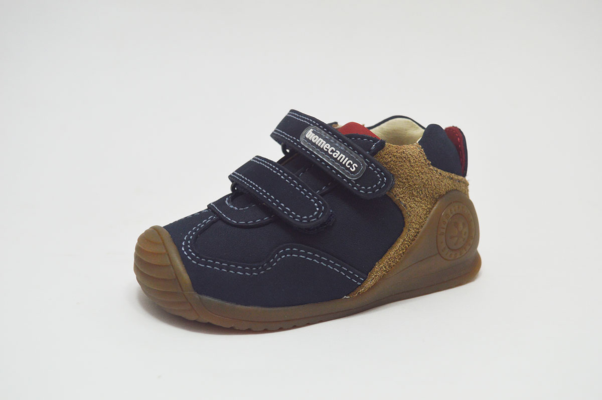 Bota azul combinada con camel niño Biomecanics - Imagen 2