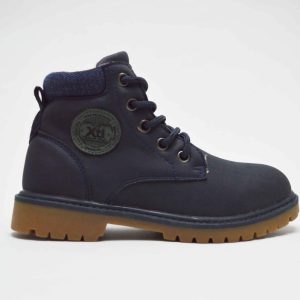 Bota rellena pelo cordones niño