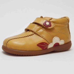 Bota con cierre adherente camel niña