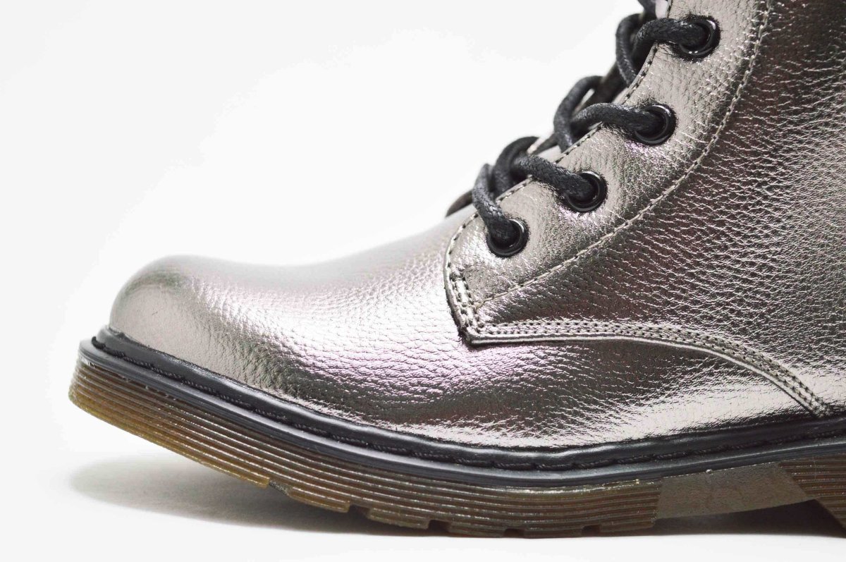 Bota estilo militar plomo niña - Imagen 6
