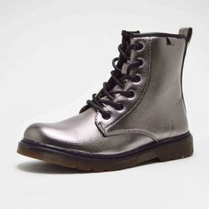Bota estilo militar plomo niña