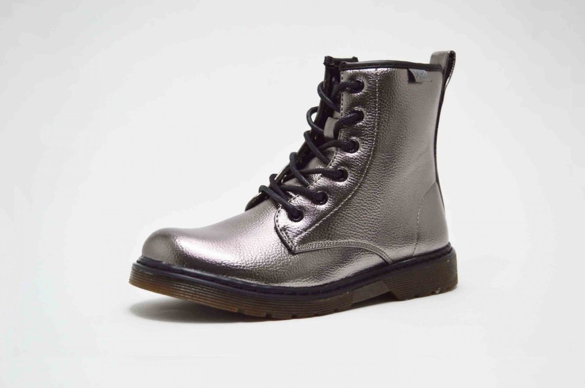 Bota estilo militar plomo niña - Imagen 2