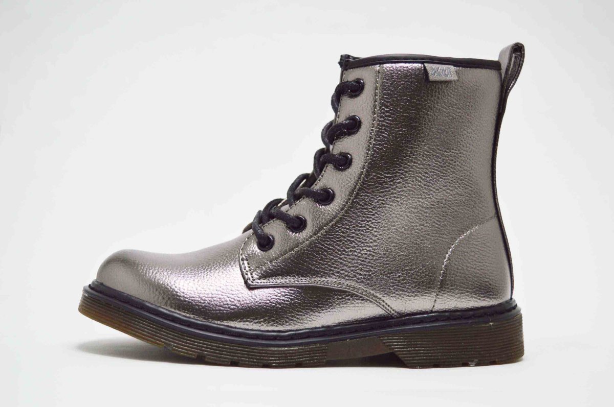 Bota estilo militar plomo niña - Imagen 4