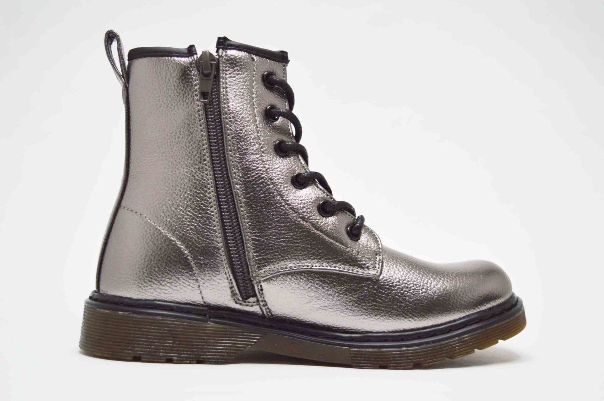 Bota estilo militar plomo niña - Imagen 5