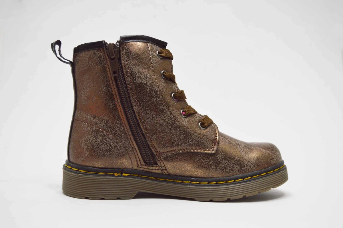 Botas estilo militar tonos metalizados niña - Imagen 5