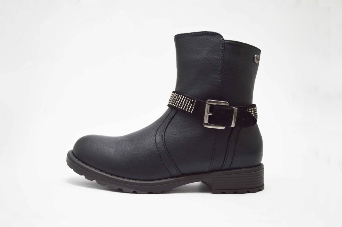 Bota negra hebilla niña - Imagen 3