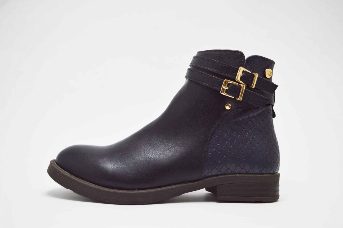 Bota azul hebillas niña - Imagen 3