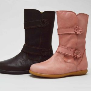 Botas altas flores lateral niñas