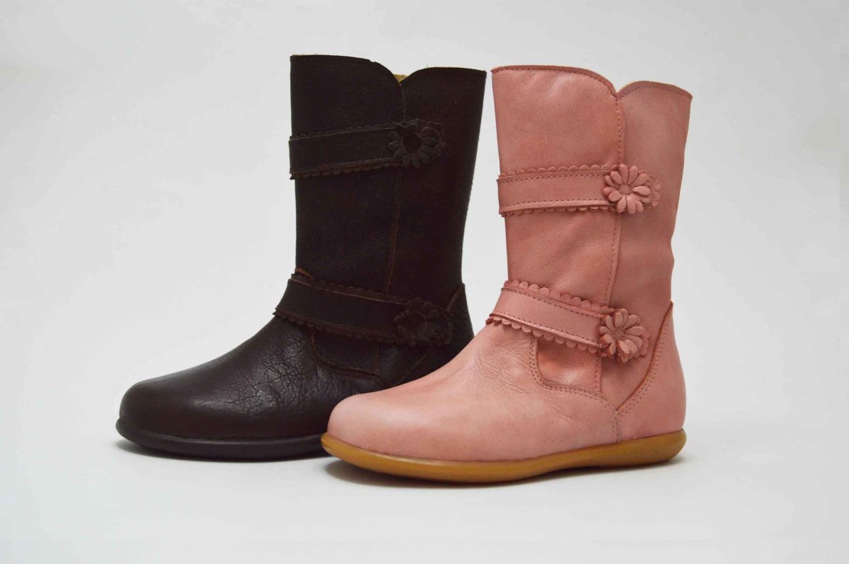 Botas altas flores lateral niñas