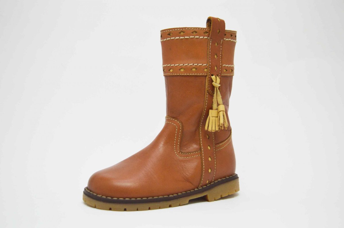 Bota cuero campera borlas niños - Imagen 2