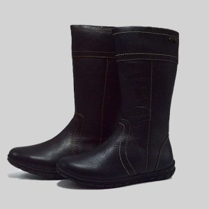 Bota alta piel marrón y negro Gioseppo