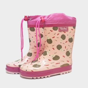 Bota de agua rosa erizos cuello ajustable niña