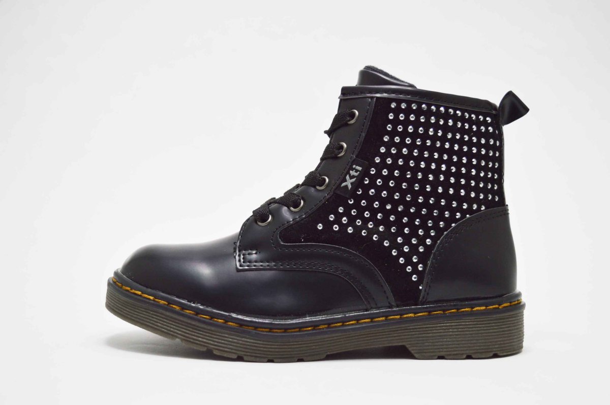 Botas estilo militar negro tachuelas niña - Imagen 4