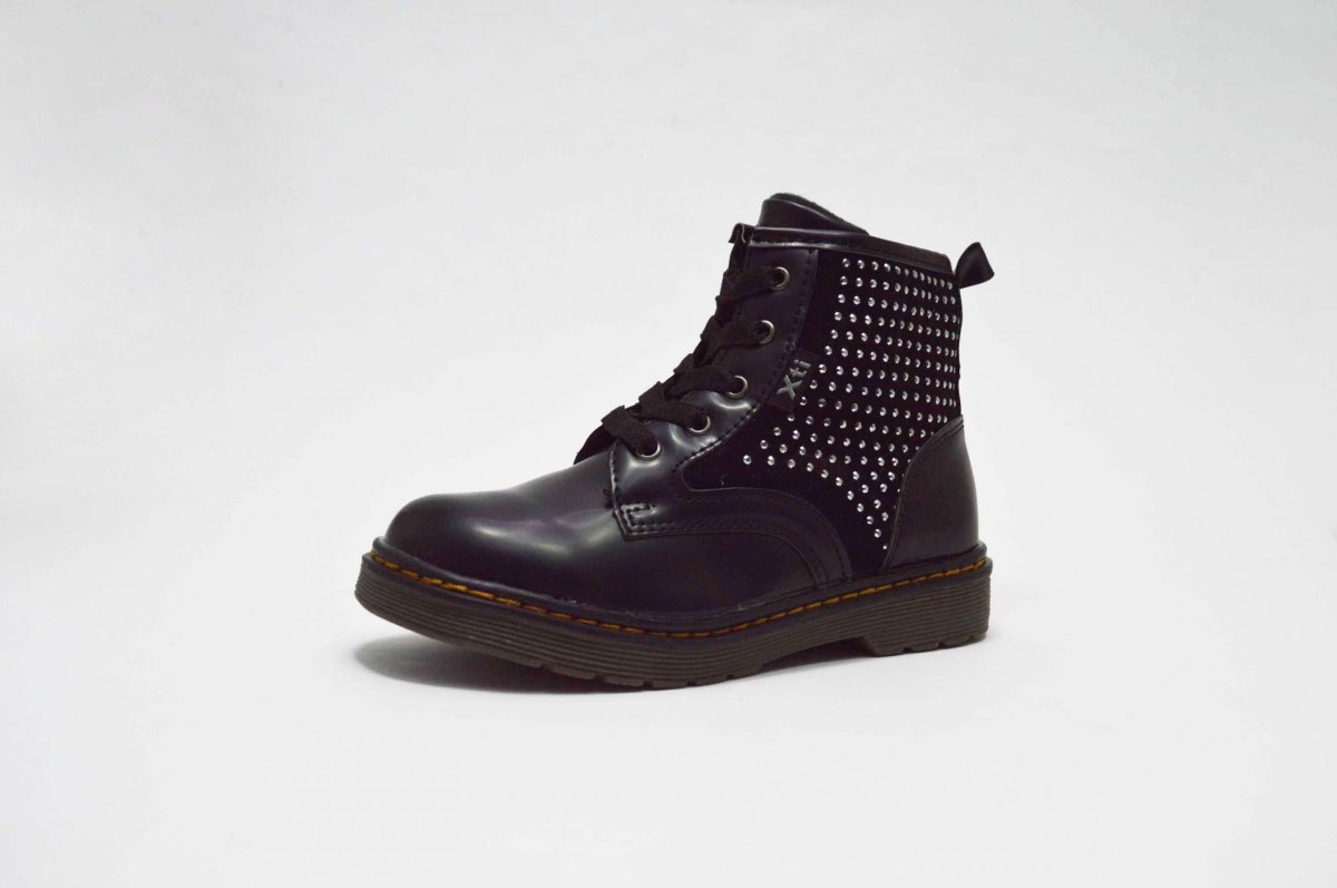 Botas estilo militar negro tachuelas niña - Imagen 2