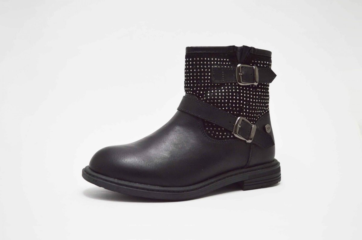 Botín hebillas tachuelas negro niña - Imagen 3