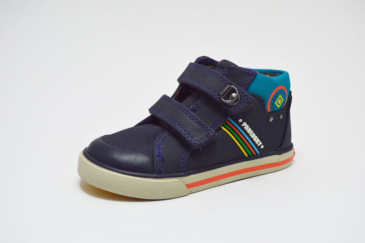 Botas azul rayas laterales niño Pablosky